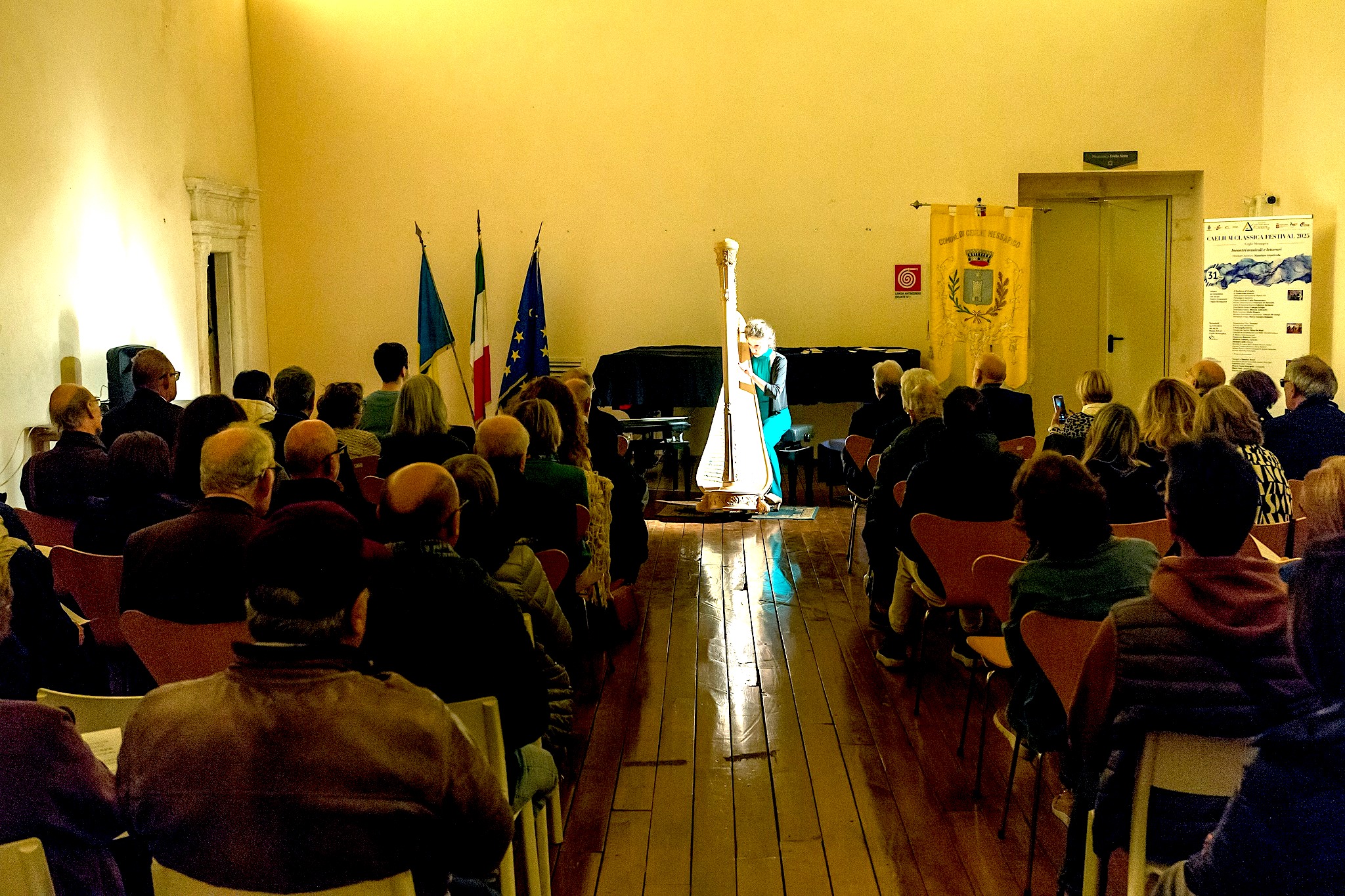 L'arpista Claudia Lucia Lamanna nel concerto conclusivo del Festival al Castello ducale
