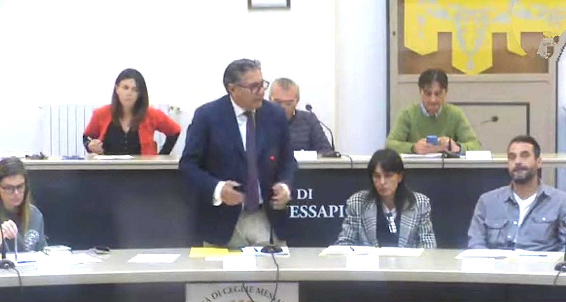 L'intervento del sindaco Angelo Palmisano nel consiglio comunale convocato per l'approvazione del bilancio