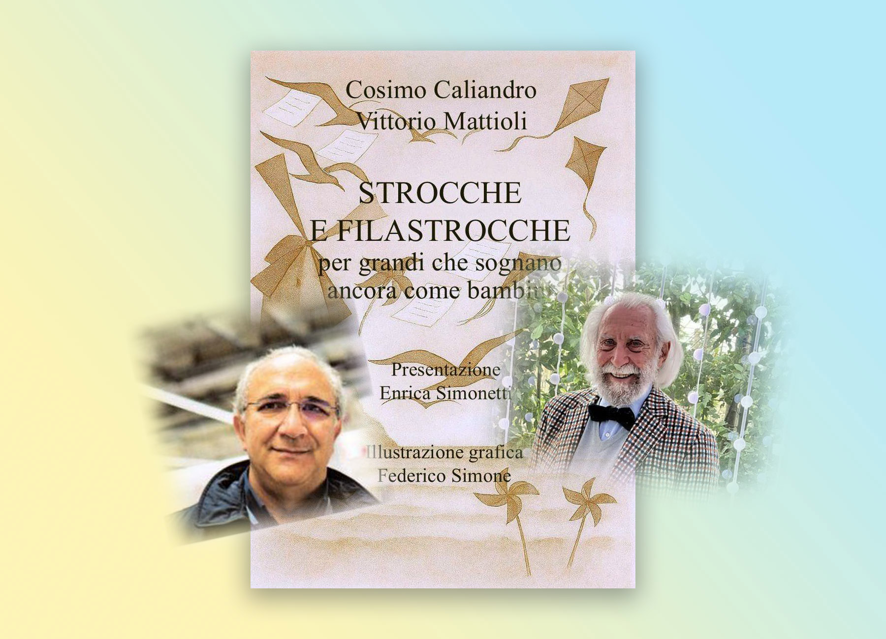 La copertina del libro "Strocche e Filastrocche" scritto da Cosimo Caliandro e Vittorio Mattioli