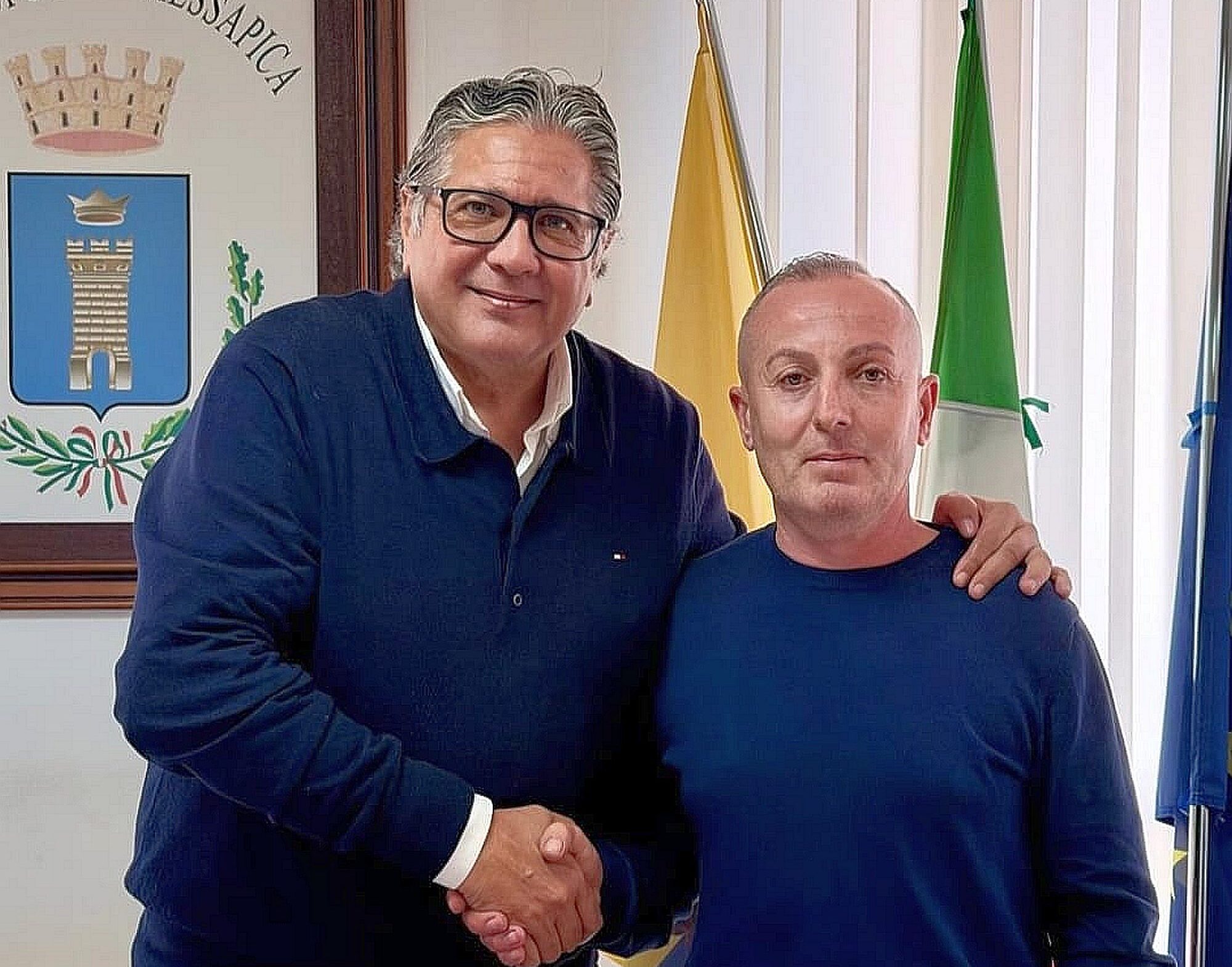 Il sindaco Angelo Palmisano con il nuovo assessore Giovanni Zizzi