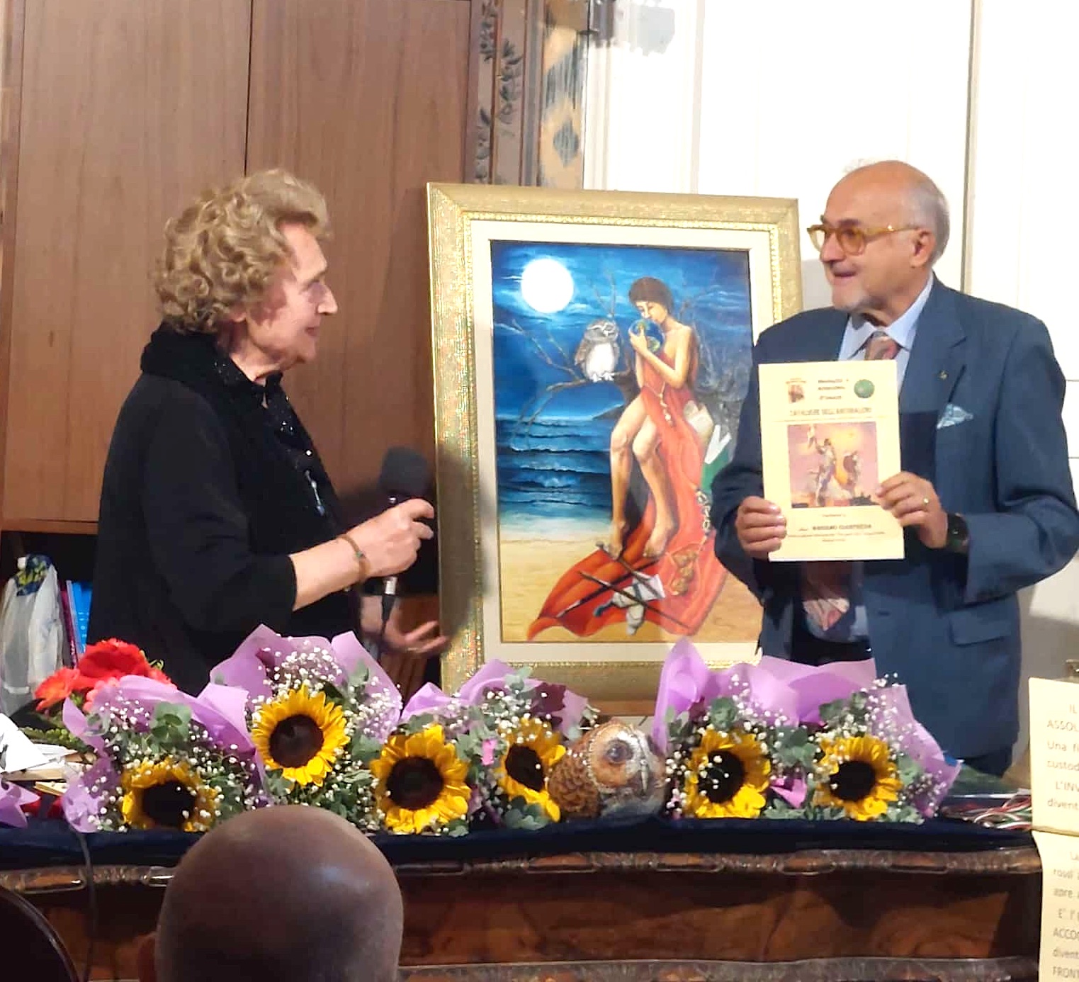 Massimo Gianfreda riceve a Martina Franca il "Diploma" da Teresa Gentile