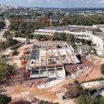 Il Centro di riabilitazione di Ceglie Messapica con il cantiere del Centro risvegli